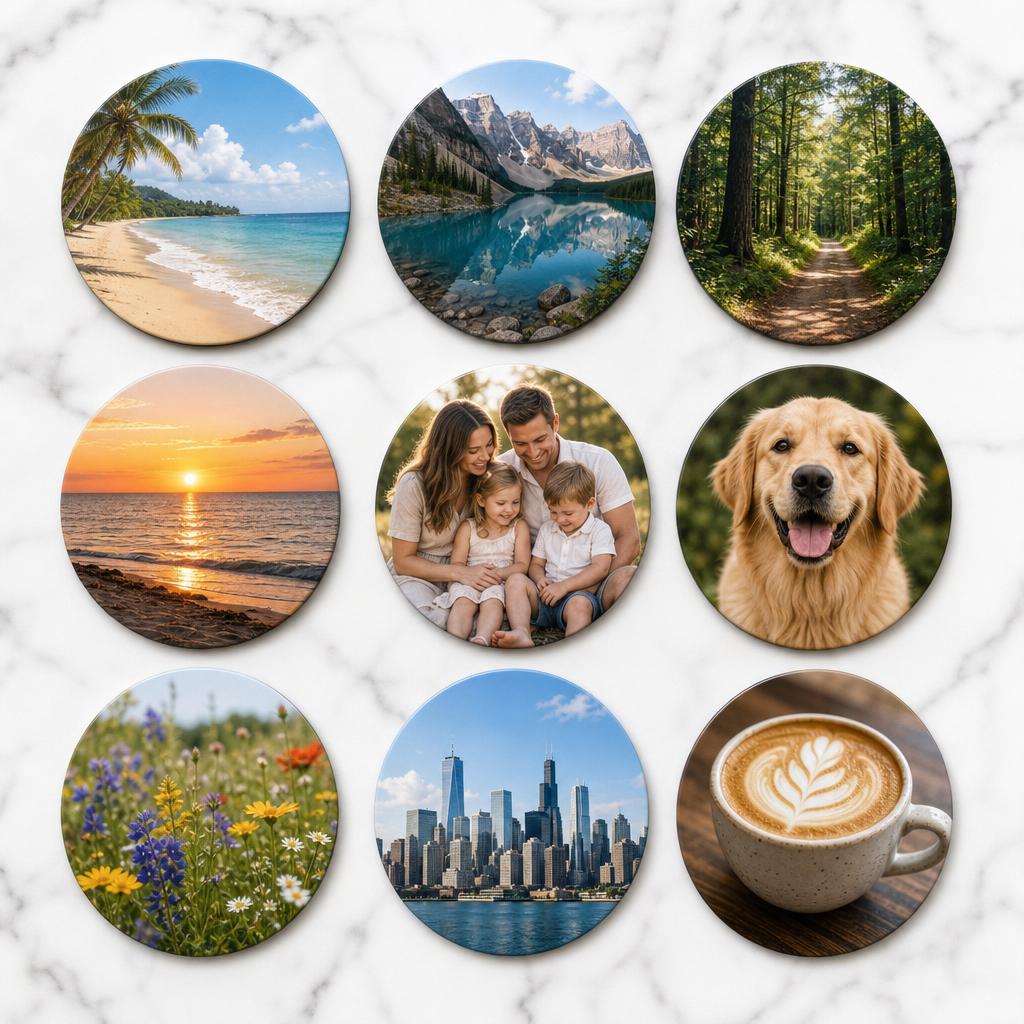 2.25" Round Custom Photo Magnets