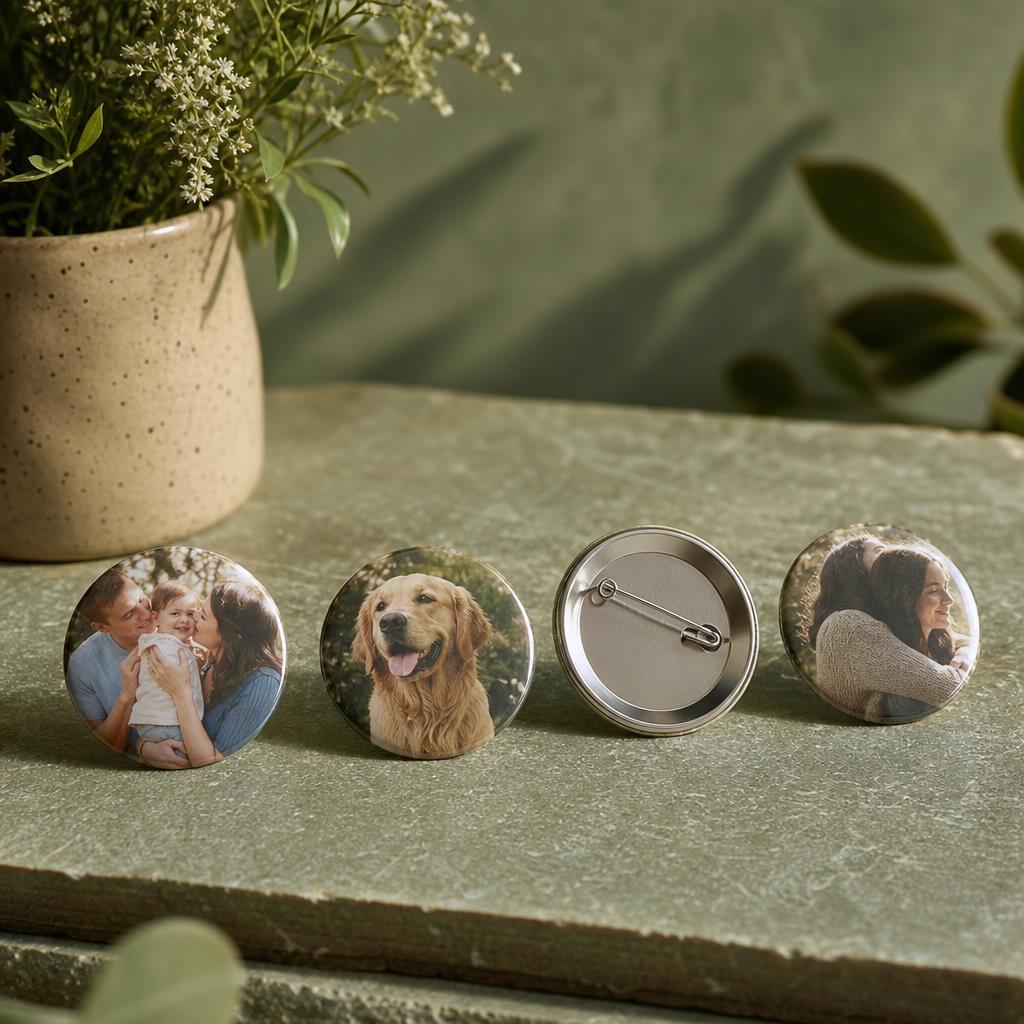 Custom Photo Button Pin - 2.25" Round