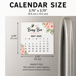 Custom Photo Calendar Magnet